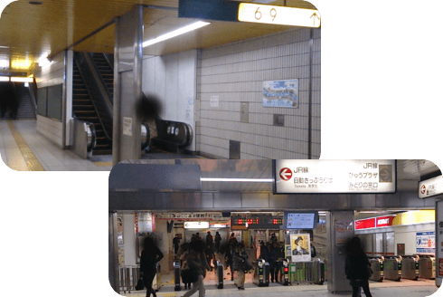 戸塚駅B2FとJR戸塚駅B1F改札